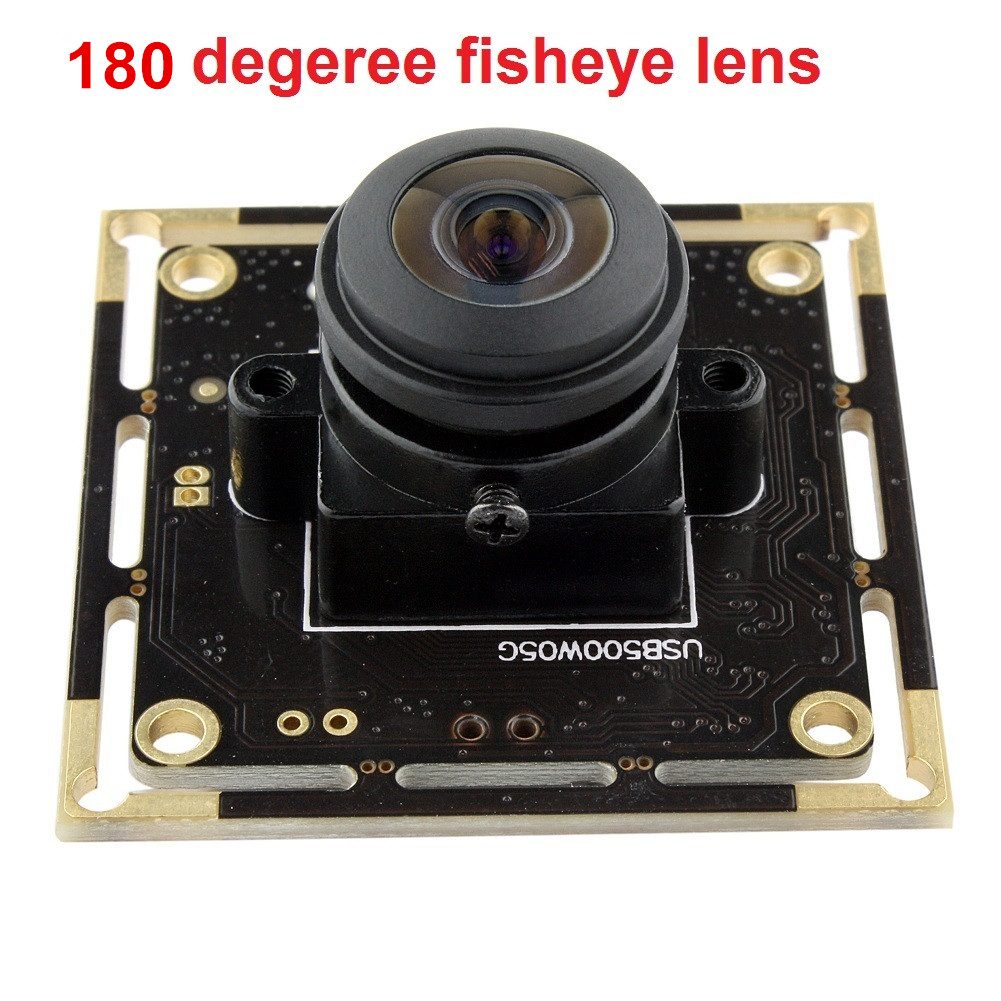 ELP Mini Fisheye Camera Module 180degree 5MP Aptina MI5100 Sensor Industry Vending Machine Robotics USB Web Camera Free Driver UVC Support OTG